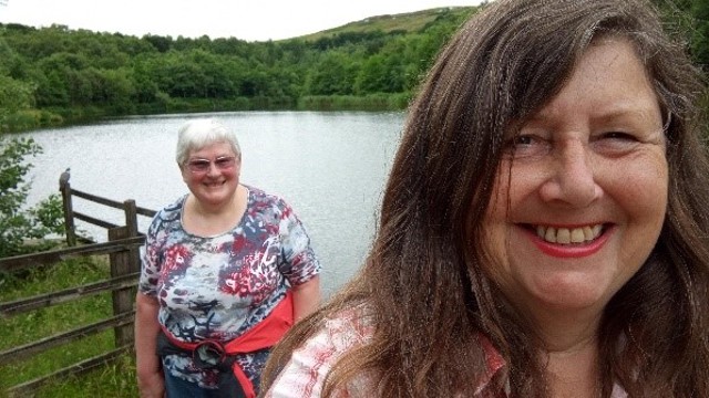 Margaret and Debra enjoying their walks